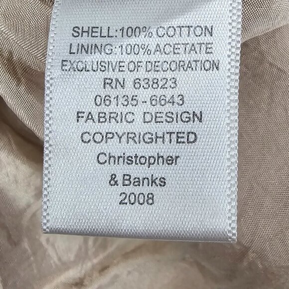 Christopher & Banks Pink Boho Corduroy Jacket Floral Embroidered Lightweight M - Picture 14 of 15